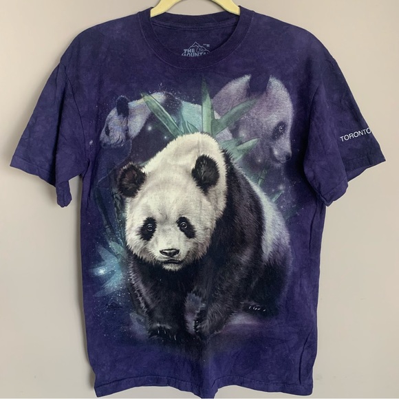 Vintage Purple Panda T Shirt - Picture 2 of 6